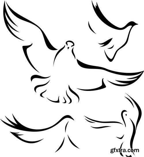 Stylized Birds II, 25xEPS Stylized Birds II, 25xEPS