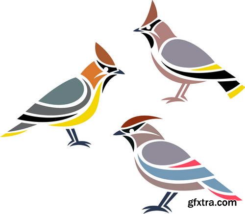 Stylized Birds II, 25xEPS Stylized Birds II, 25xEPS