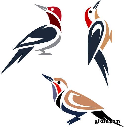 Stylized Birds II, 25xEPS Stylized Birds II, 25xEPS