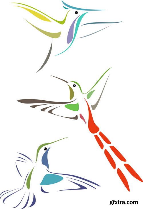 Stylized Birds II, 25xEPS Stylized Birds II, 25xEPS