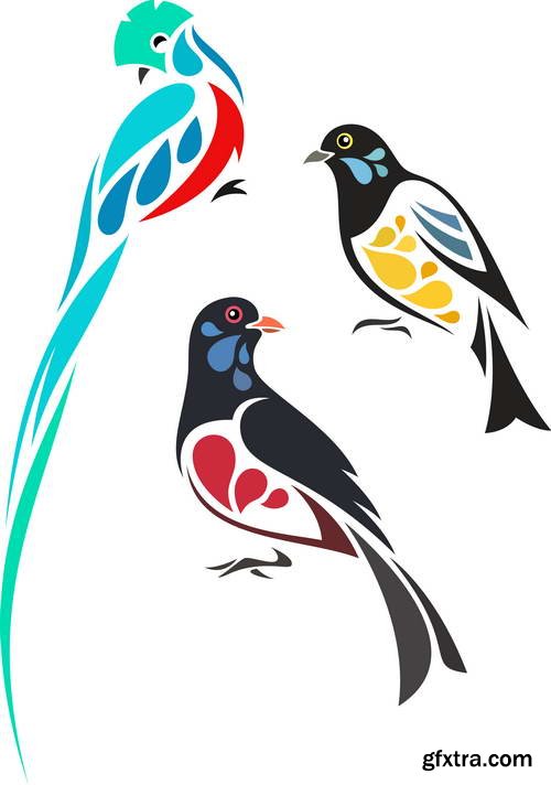 Stylized Birds II, 25xEPS Stylized Birds II, 25xEPS