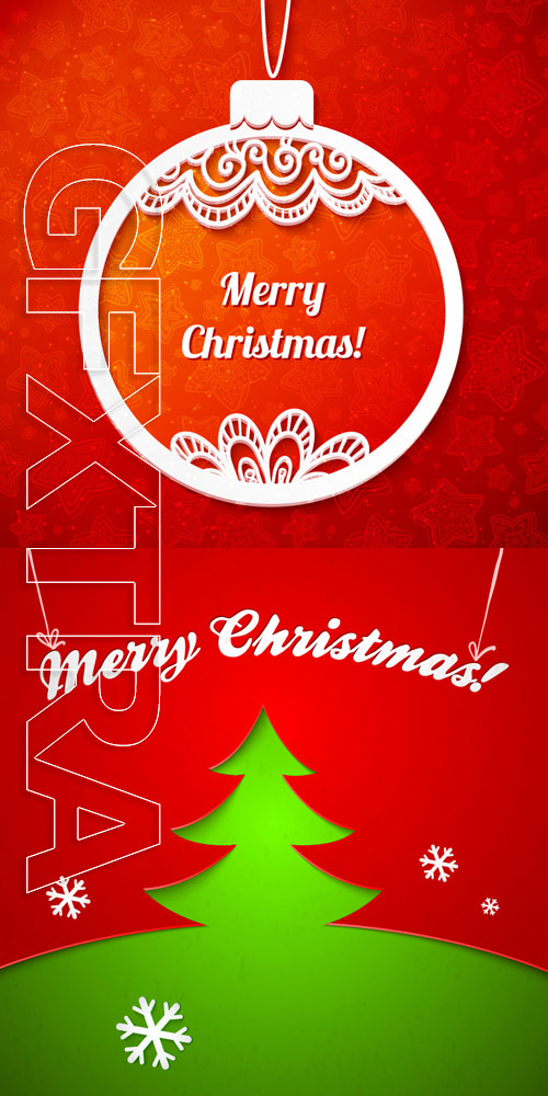 Legal release - Red Christmas greeting cards vector