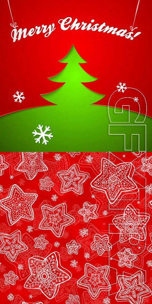 Legal release - Red Christmas greeting cards vector