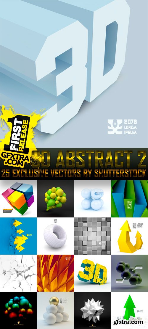 Amazing SS - 3D Abstract 2, 25xEPS