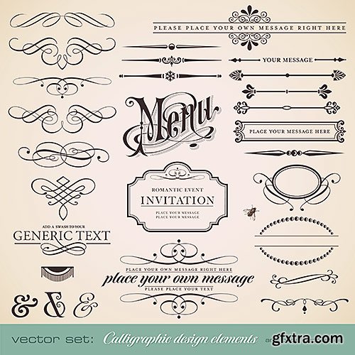 Calligraphic design elements - VectorImages