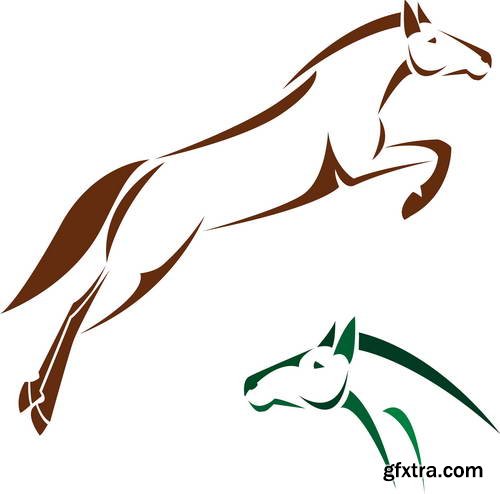 Horse Design Elements 25xEPS