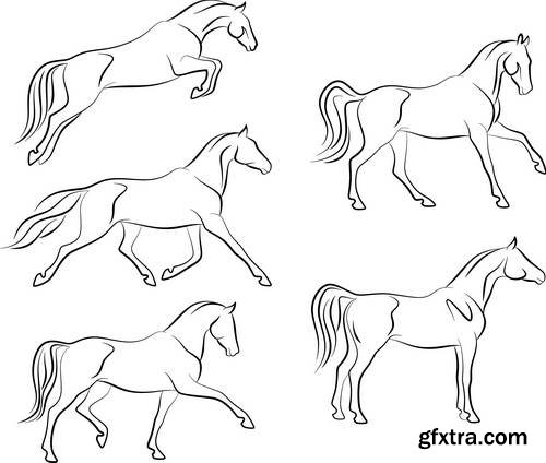 Horse Design Elements 25xEPS