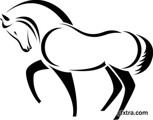 Horse Design Elements 25xEPS