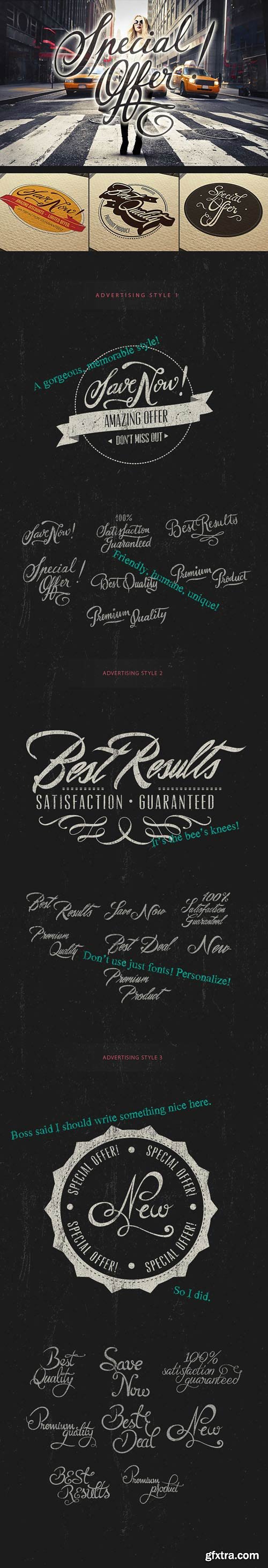 TypeZilla 2 - Super Premium Handcrafted Typography Set + Bonus