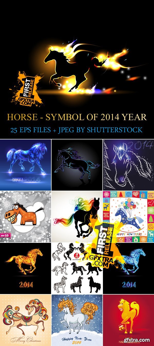 Horse Symbols 25xEPS