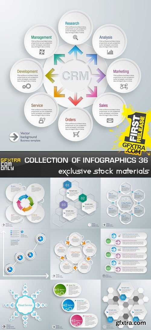 Collection of infographics vol.36, 25xAI