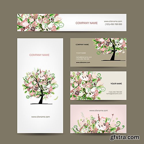 Business cards design, style, collection - VectorStock