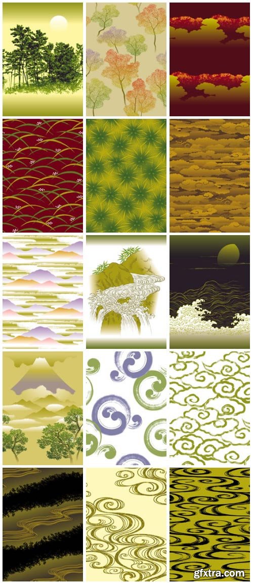SoftEgg - DesignPower Wagara 4 Vector Patterns 100xEPS