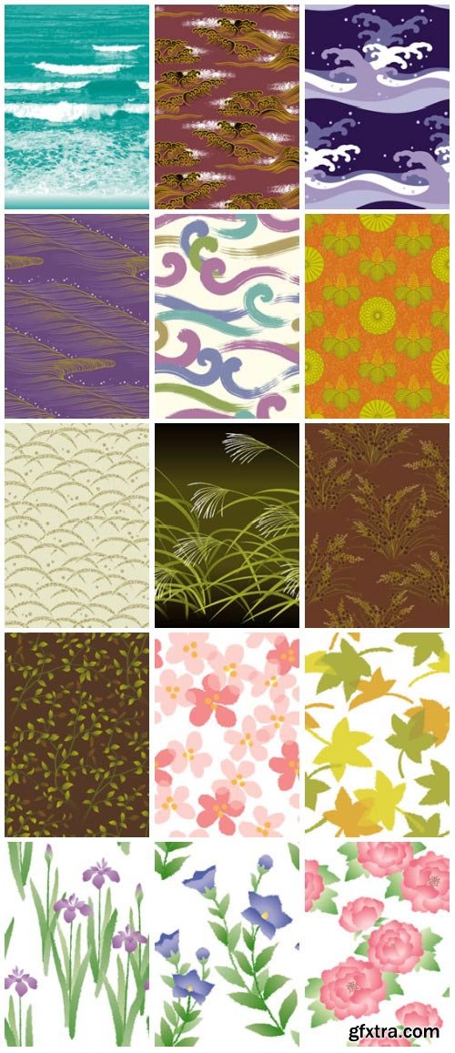 SoftEgg - DesignPower Wagara 4 Vector Patterns 100xEPS