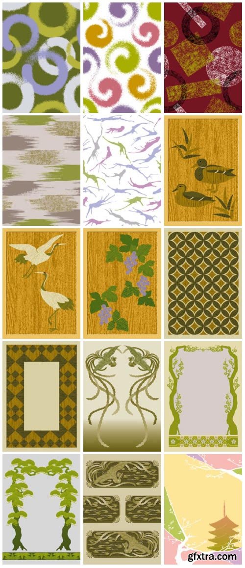 SoftEgg - DesignPower Wagara 5 Vector Patterns 100xEPS