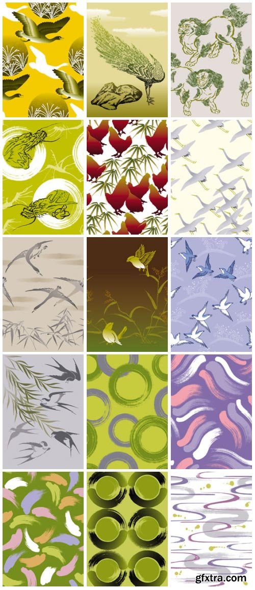 SoftEgg - DesignPower Wagara 5 Vector Patterns 100xEPS