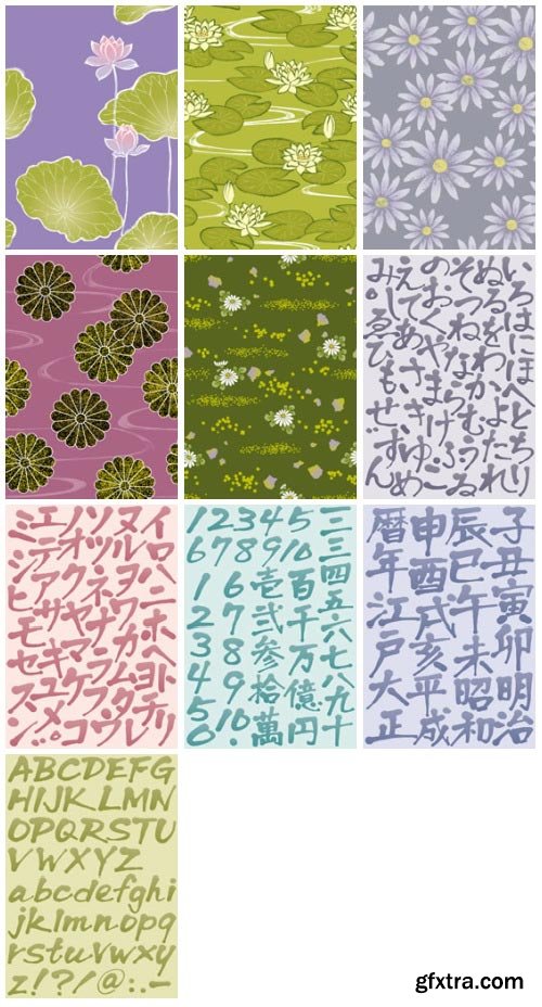 SoftEgg - DesignPower Wagara 5 Vector Patterns 100xEPS