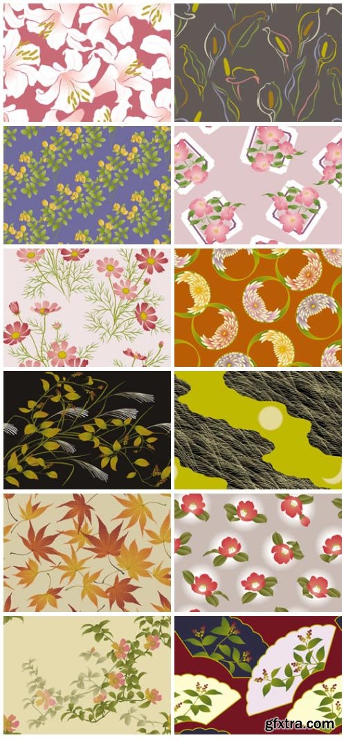 SoftEgg - DesignPower Wagara 6 Vector Patterns 100xEPS