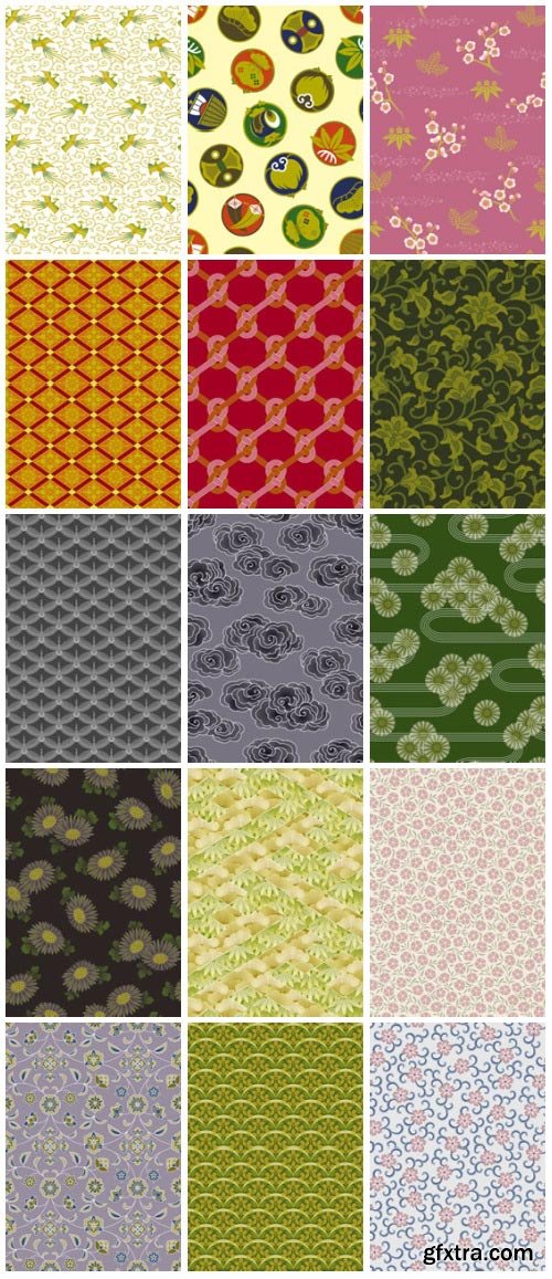 SoftEgg - DesignPower Wagara 6 Vector Patterns 100xEPS