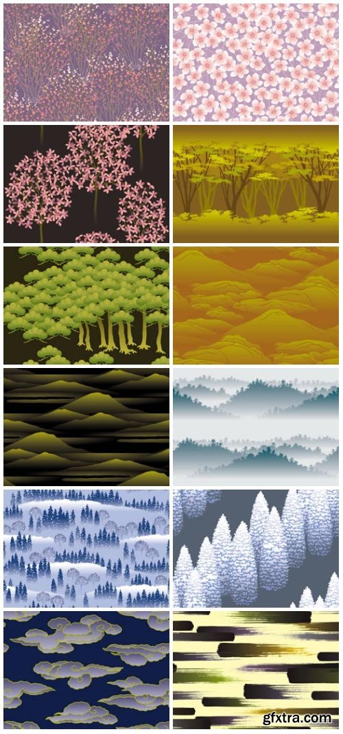 SoftEgg - DesignPower Wagara 6 Vector Patterns 100xEPS