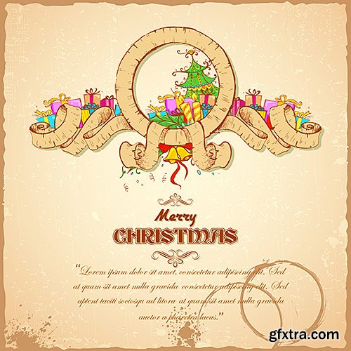 Beautiful backgrounds for Christmas and New Year, 4 - Vector