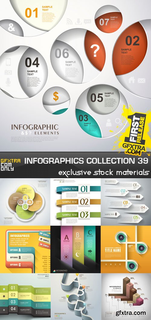 Collection of infographics vol.39, 25xEPS Collection of infographics vol.39, 25xEPS