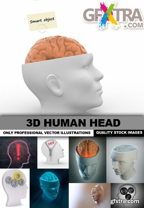 3D Human Head - 25 HQ Images 3D Human Head - 25 HQ Images