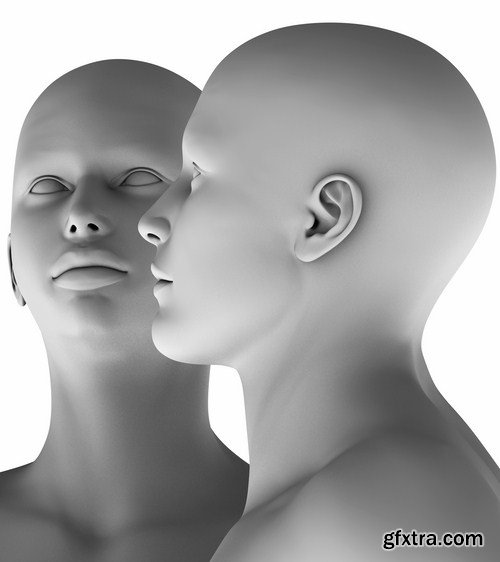 3D Human Head - 25 HQ Images