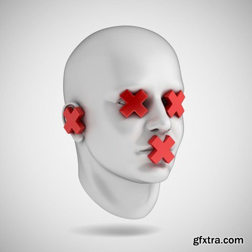 3D Human Head - 25 HQ Images