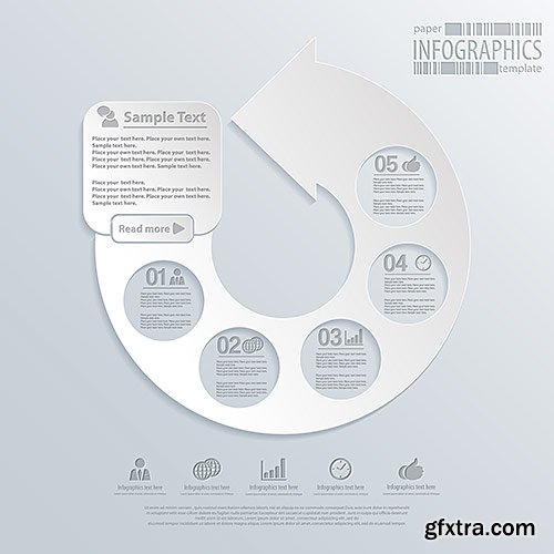 Design templates for enterprises, infographics 8 - Vector