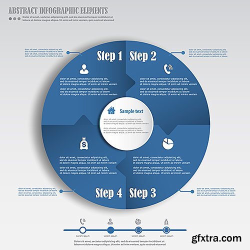 Design templates for enterprises, infographics 8 - Vector