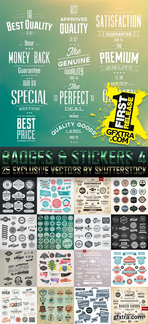 Amazing SS - Badges &amp; Stickers 4, 25xEPS