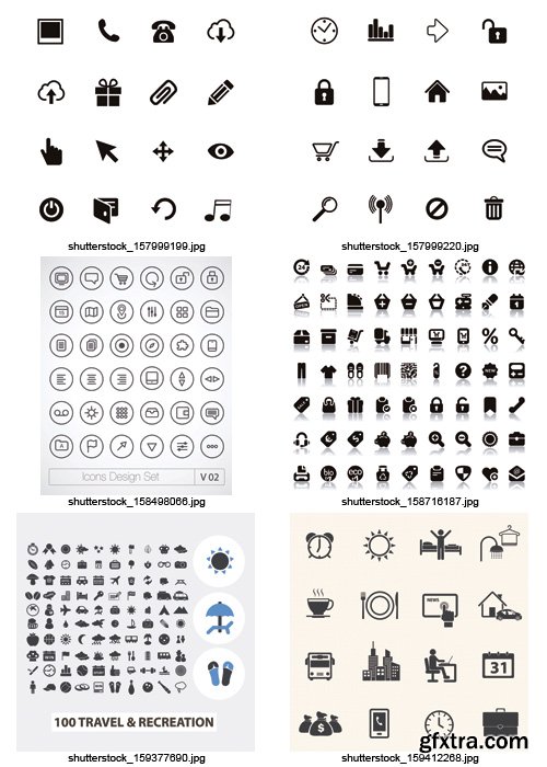 Amazing SS - Black &amp; White Icons 8, 25xEPS