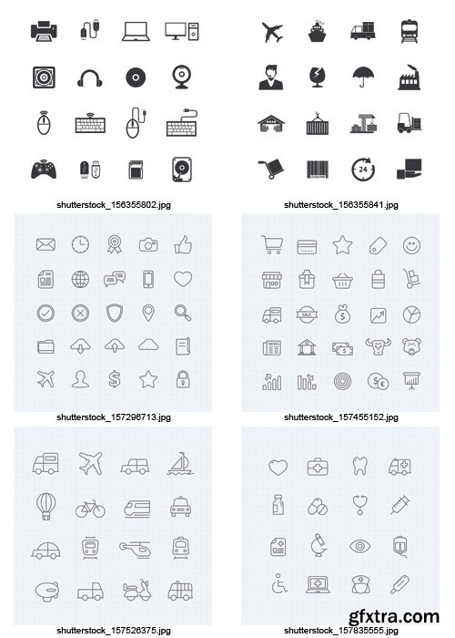 Amazing SS - Black &amp; White Icons 8, 25xEPS