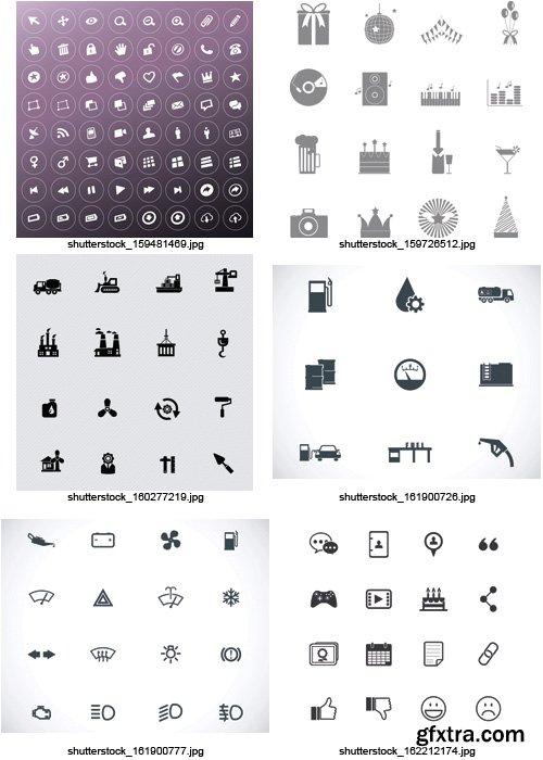 Amazing SS - Black &amp; White Icons 8, 25xEPS
