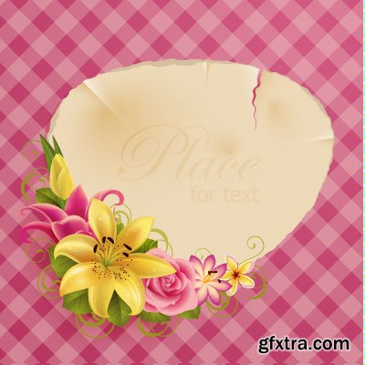 Greeting Cards with Flowers 13xEPS