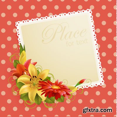 Greeting Cards with Flowers 13xEPS