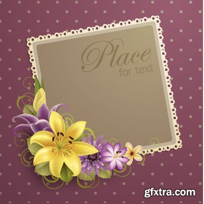 Greeting Cards with Flowers 13xEPS
