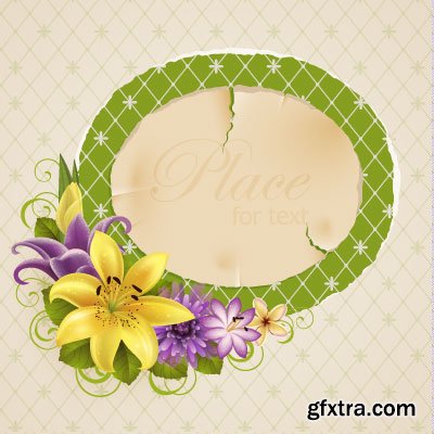 Greeting Cards with Flowers 13xEPS