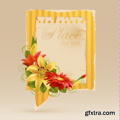 Greeting Cards with Flowers 13xEPS