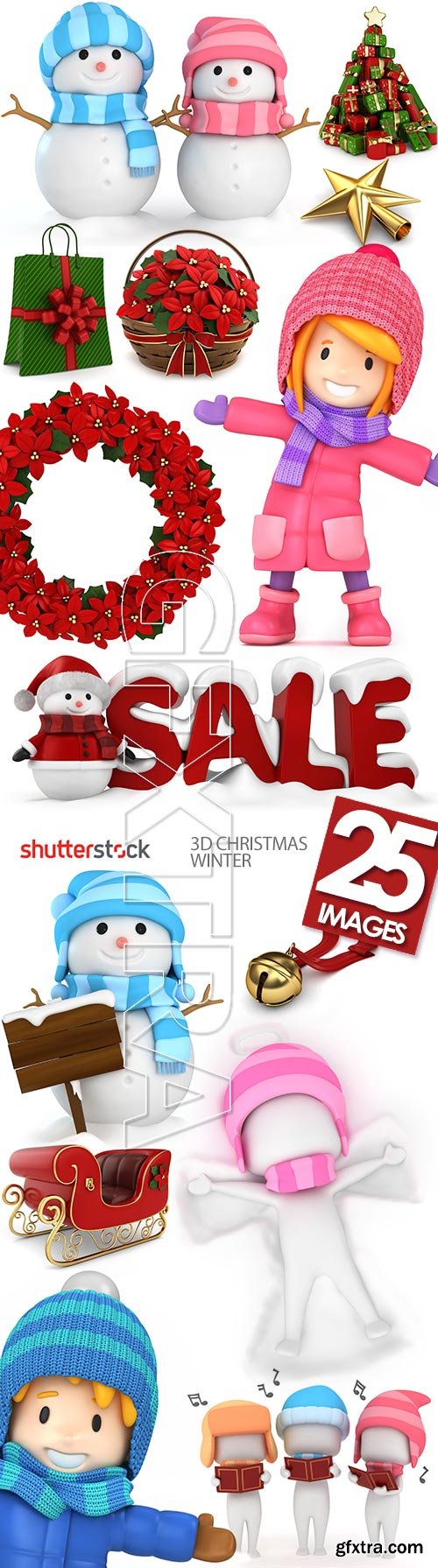 3D Christmas Winter 25xJPG