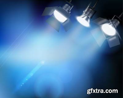 Vector Stages &amp; Spot Lights 25xEPS