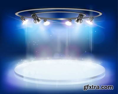 Vector Stages &amp; Spot Lights 25xEPS