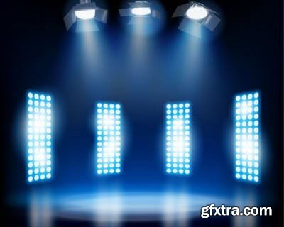 Vector Stages &amp; Spot Lights 25xEPS