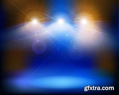 Vector Stages &amp; Spot Lights 25xEPS