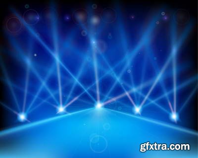 Vector Stages &amp; Spot Lights 25xEPS