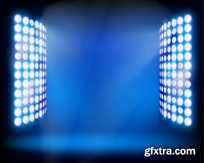 Vector Stages &amp; Spot Lights 25xEPS