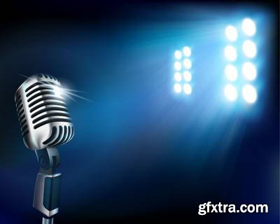 Vector Stages &amp; Spot Lights 25xEPS