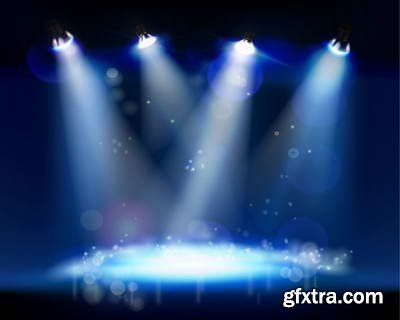 Vector Stages &amp; Spot Lights 25xEPS