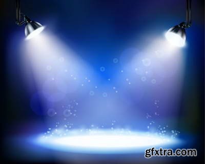 Vector Stages &amp; Spot Lights 25xEPS